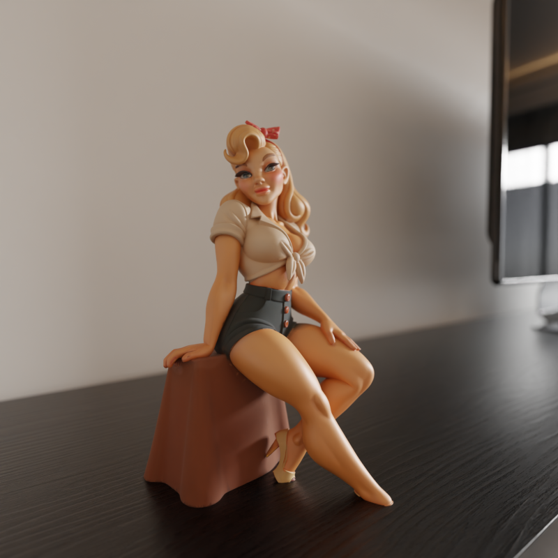 Pin-up Model Cetak 3D .c4d .max .obj .3ds .fbx .stl .blend 