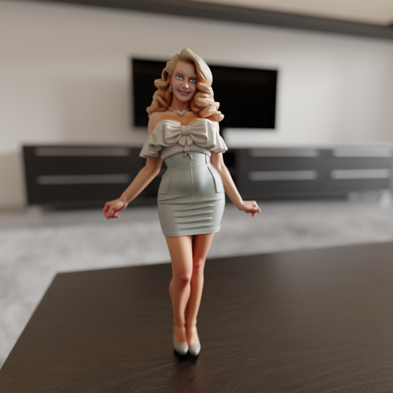 Pin-up 3Dプリントモデル .c4d .max .obj .3ds .fbx .stl .blend 