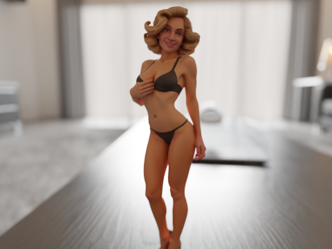 Pin-up 3D 打印模型