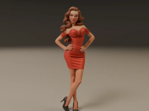 Pin-up 3D Print Model
