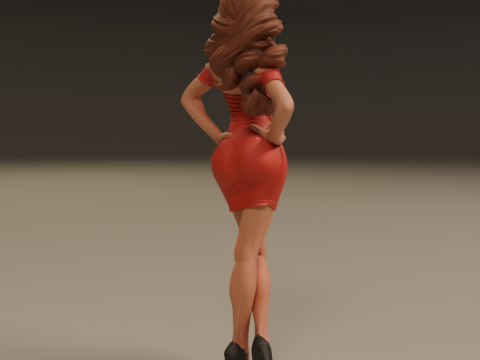 Pin-up 3D Print Model