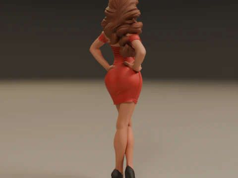 Pin-up 3D Print Model