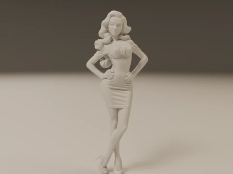 Pin-up 3D Print Model