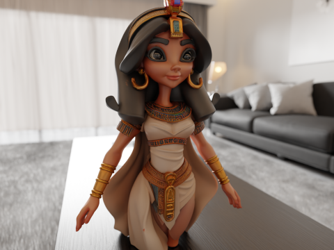 Egyptian pin-up 3D 打印模型