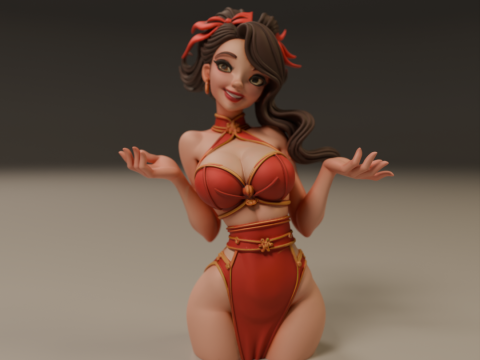 Pin-up 3D Print Model