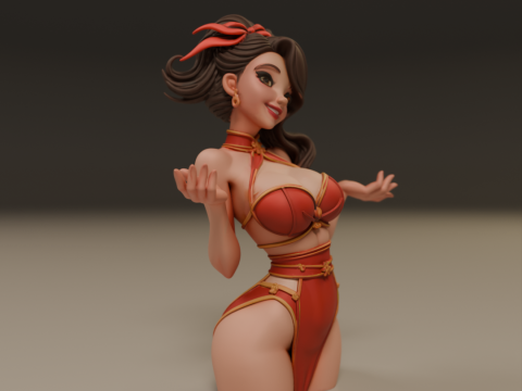 Pin-up 3D Print Model