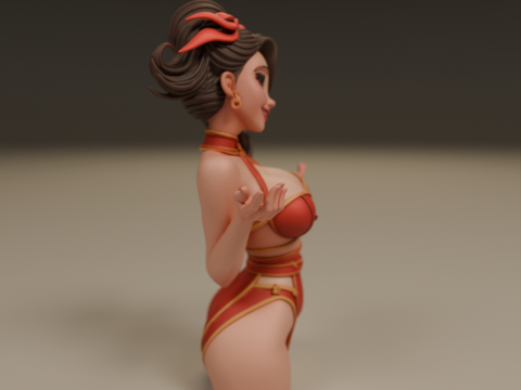 Pin-up 3D Print Model