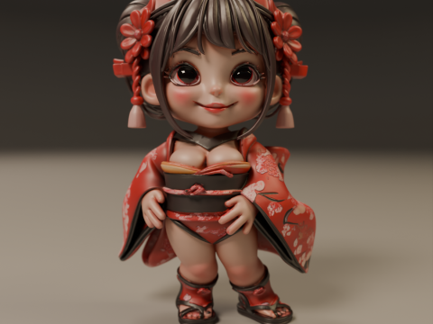 Pin-up 3Dプリントモデル