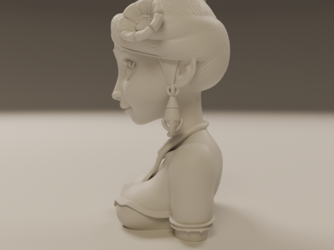 Brazilian native pin-up 3D Print Model