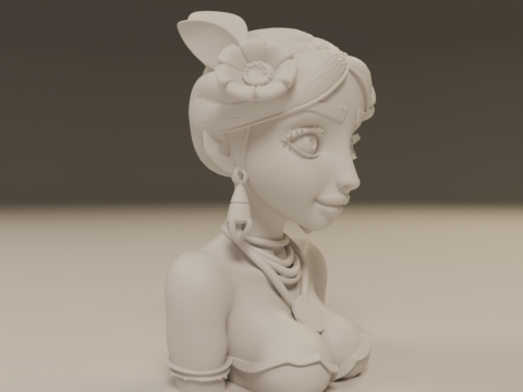 Brazilian native pin-up 3D Print Model