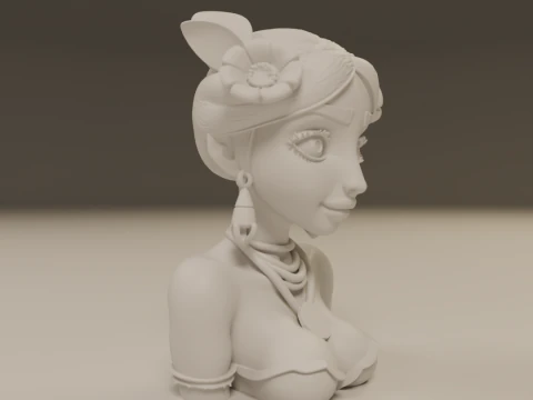 Brazilian native pin-up 3D Print Model