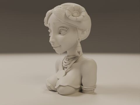Brazilian native pin-up 3D Print Model