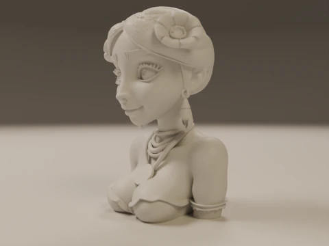 Brazilian native pin-up 3D Print Model