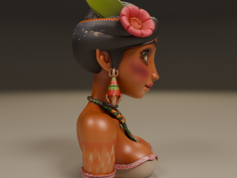 Brazilian native pin-up 3D Print Model