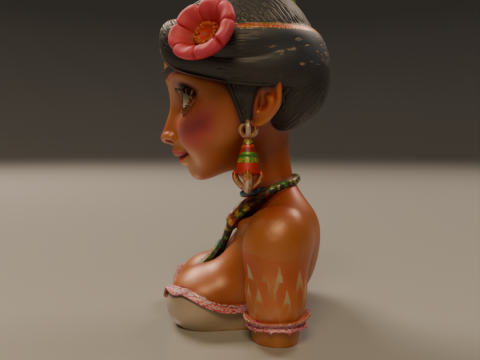 Brazilian native pin-up 3D Print Model