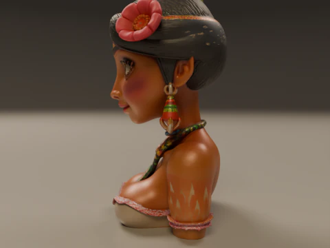 Brazilian native pin-up 3D Print Model