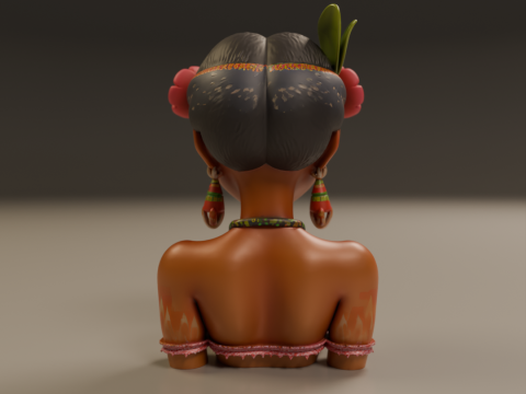 Brazilian native pin-up 3D Print Model