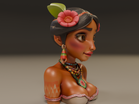 Brazilian native pin-up 3D Print Model