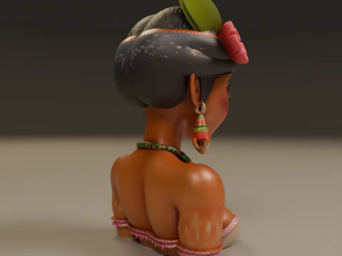 Brazilian native pin-up 3D Print Model