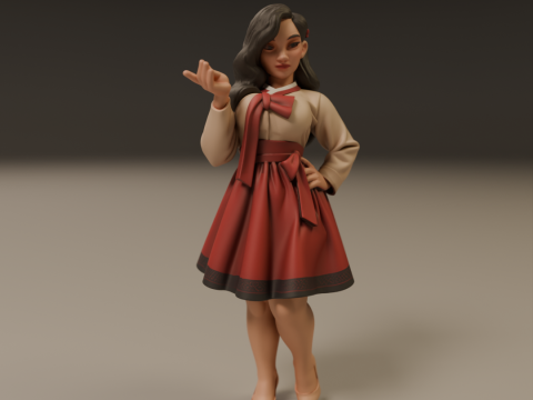 Korean pin-up Modello di stampa 3D