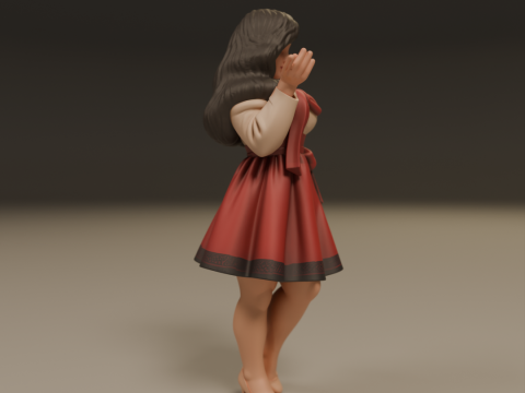 Korean pin-up Modello di stampa 3D