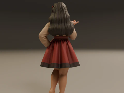 Korean pin-up 3D Print Model