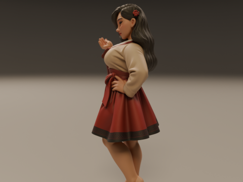 Korean pin-up Modello di stampa 3D