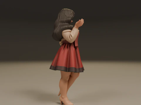 Korean pin-up 3D Print Model