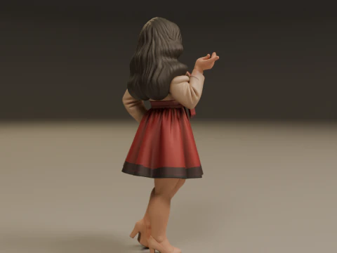 Korean pin-up 3D Print Model