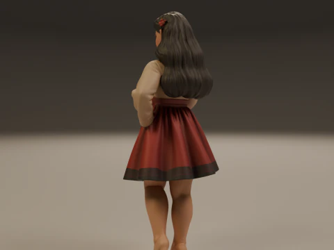 Korean pin-up 3D Print Model