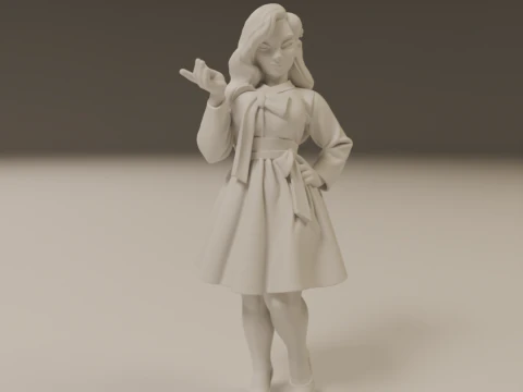 Korean pin-up 3D Print Model