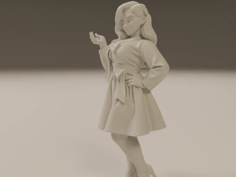 Korean pin-up 3D Print Model