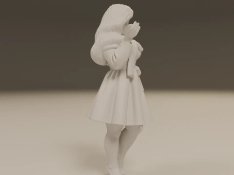 Korean pin-up 3D Print Model