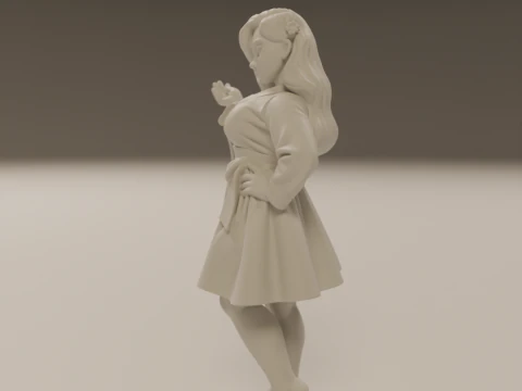 Korean pin-up 3D Print Model