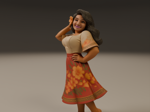 Filipina pin-up 3D 打印模型