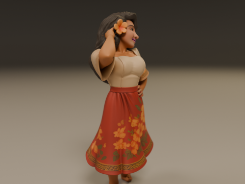Filipina pin-up 3D 打印模型