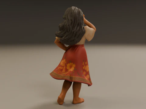 Filipina pin-up 3D Print Model