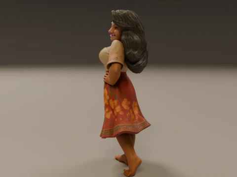 Filipina pin-up 3D Print Model