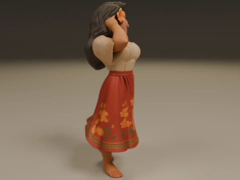 Filipina pin-up 3D Print Model