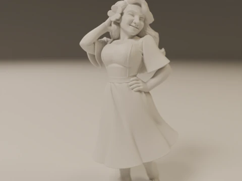Filipina pin-up 3D Print Model