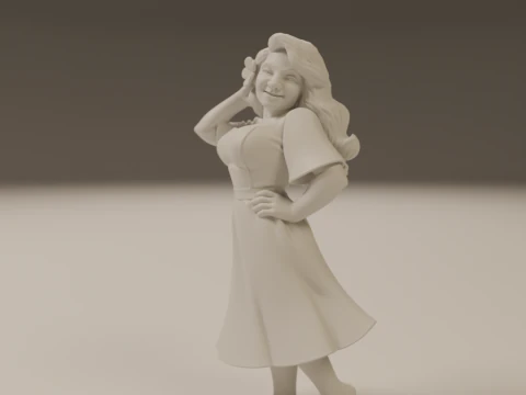 Filipina pin-up 3D Print Model