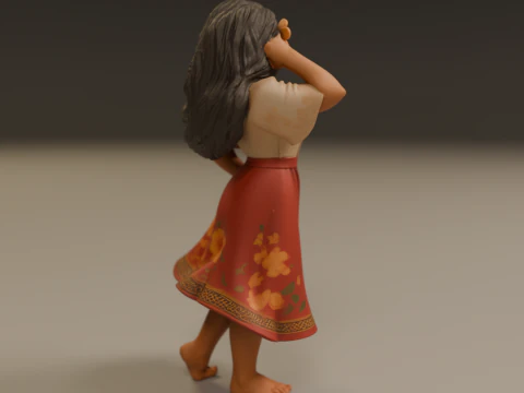 Filipina pin-up 3D Print Model