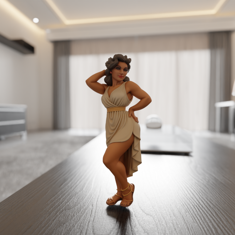 Greek pin-up 3Dプリントモデル .c4d .max .obj .3ds .fbx .stl .blend 