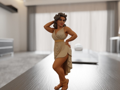Greek pin-up Modèles 3D en vedette