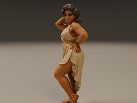 Greek pin-up 3Dプリントモデル