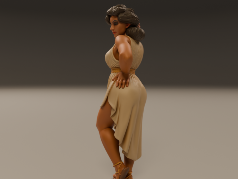 Greek pin-up 3Dプリントモデル