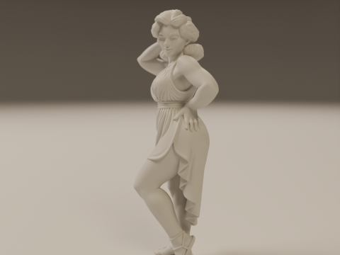 Greek pin-up 3Dプリントモデル