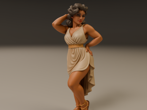 Greek pin-up 3Dプリントモデル