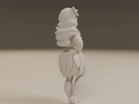 Hawaiian pin-up 3D Print Model