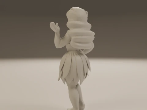 Hawaiian pin-up 3D Print Model